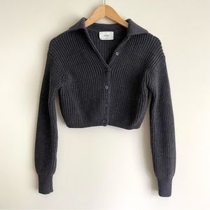 Aritzia Wilfred Nasim Nextdoor Sweater in Heather Charcoal